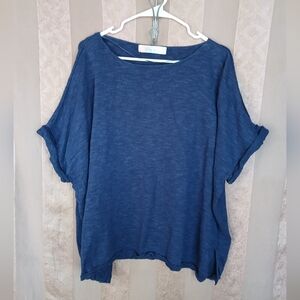 Free People Beach Women's Top Blue Boxy